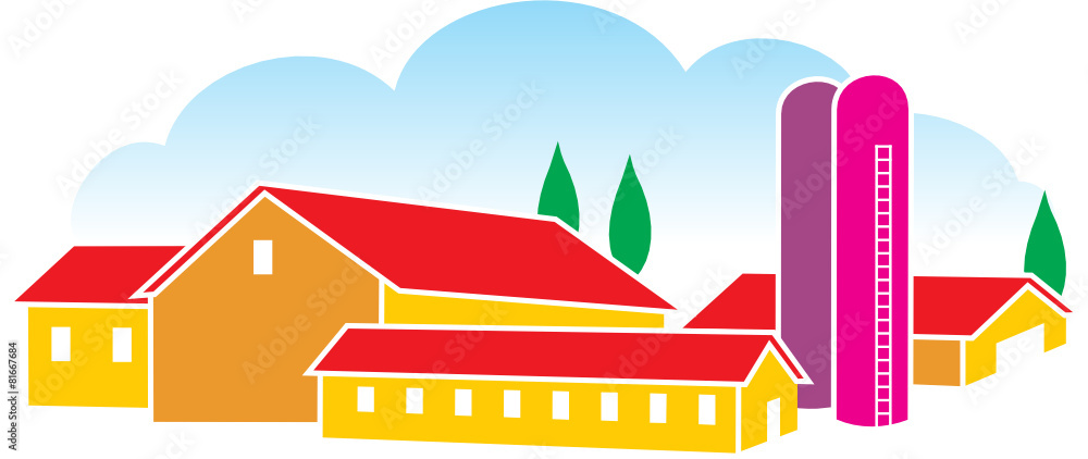 Naklejka premium FERME AGRICOLE,