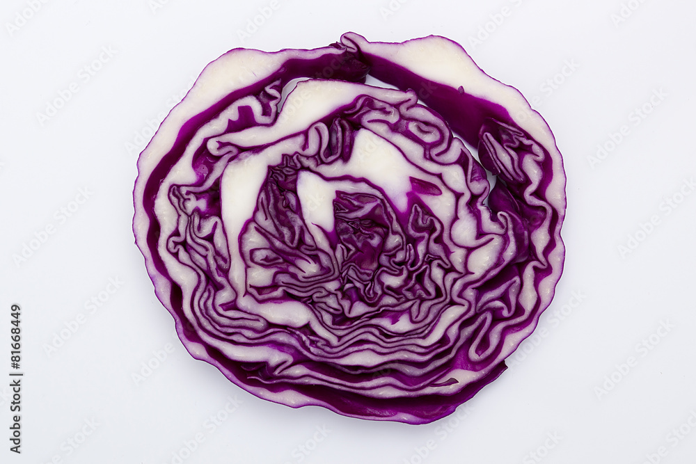 Sliced red cabbage Sliced red cabbage
