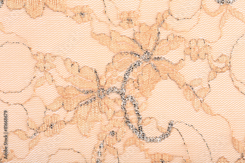 beige lace with embroidery