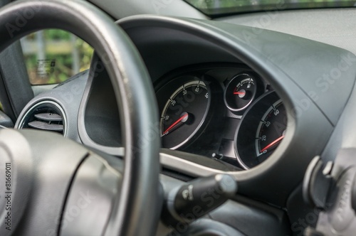 Steering wheel and dashboard © andriano_cz