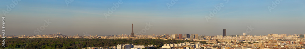 Paris  -  La Tour Eiffel - panoramique
