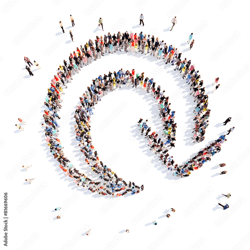People in the form of arrows. People in the form of arrows.