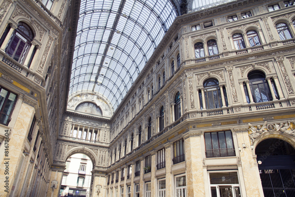 Umberto I gallery in the city of Naples