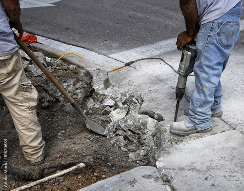 Photography Two road workers