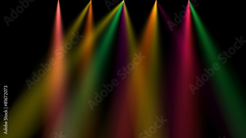 Multicolored spotlights