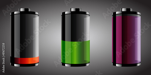 Glossy looking batteries photo