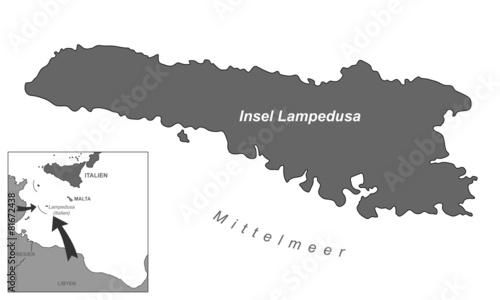 Lampedusa in grau photo