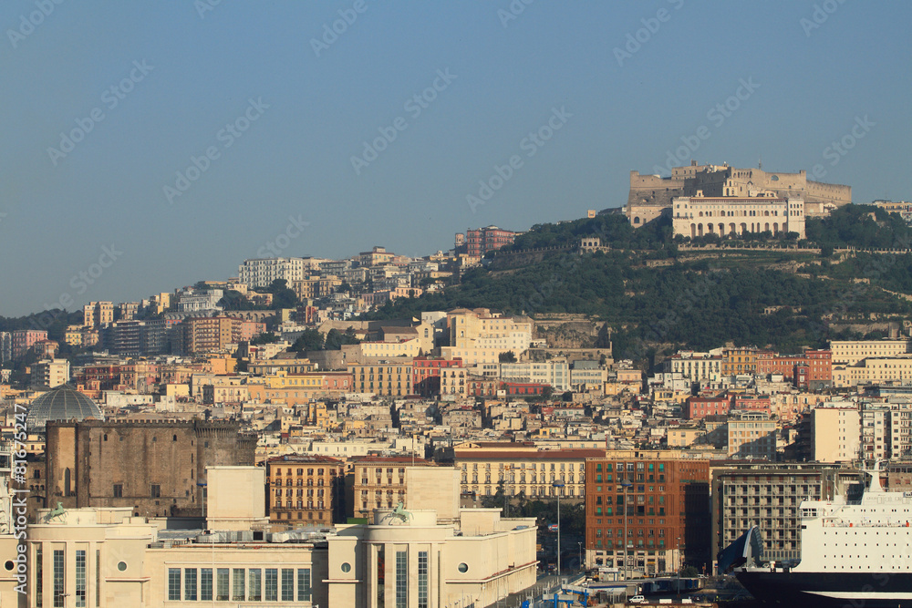 City on hill. Naples, Italy