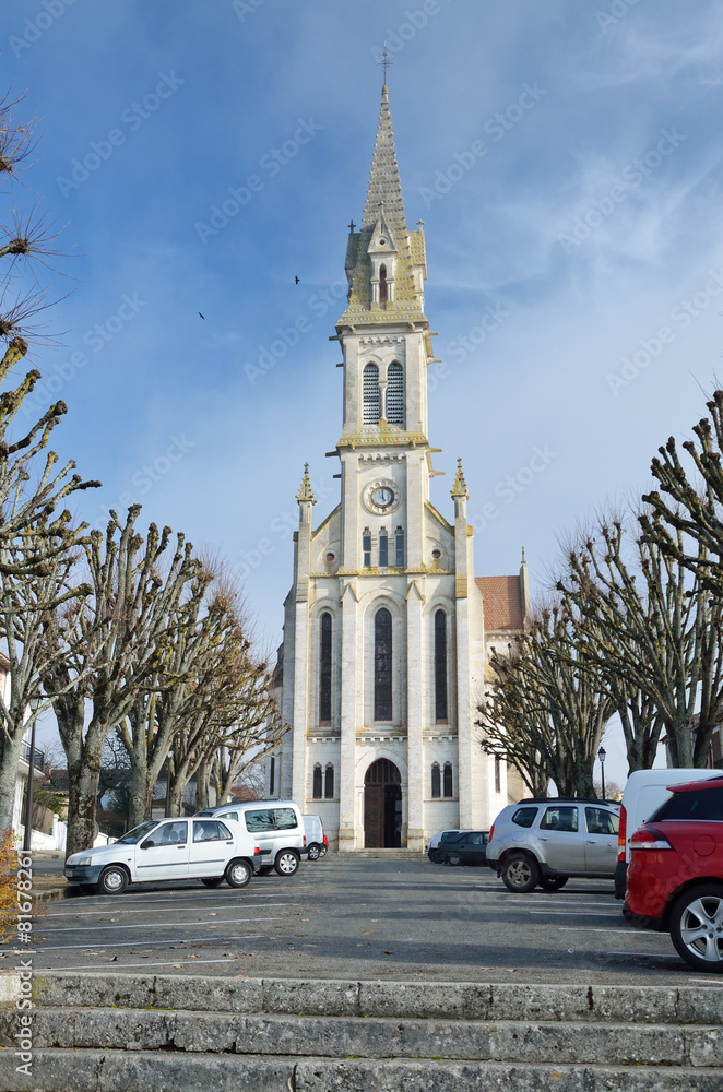 Church Notre-Dame in the French town Nerac Church Notre-Dame in the French town Nerac