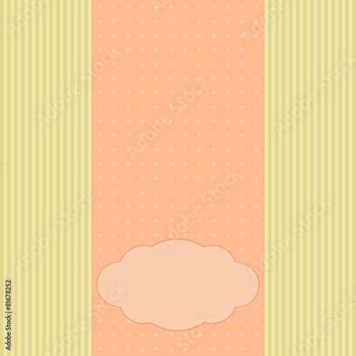 Romantic greeting card, template for invitation
