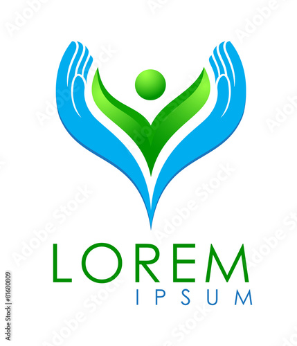 Logo template, charity organization, fund, help, protection