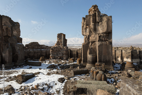 Photography church ruins of ancient Ani