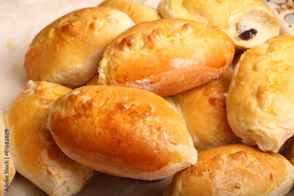 Beautiful homemade cakes with golden crust , flavorful baked Beautiful homemade cakes with golden crust , flavorful baked