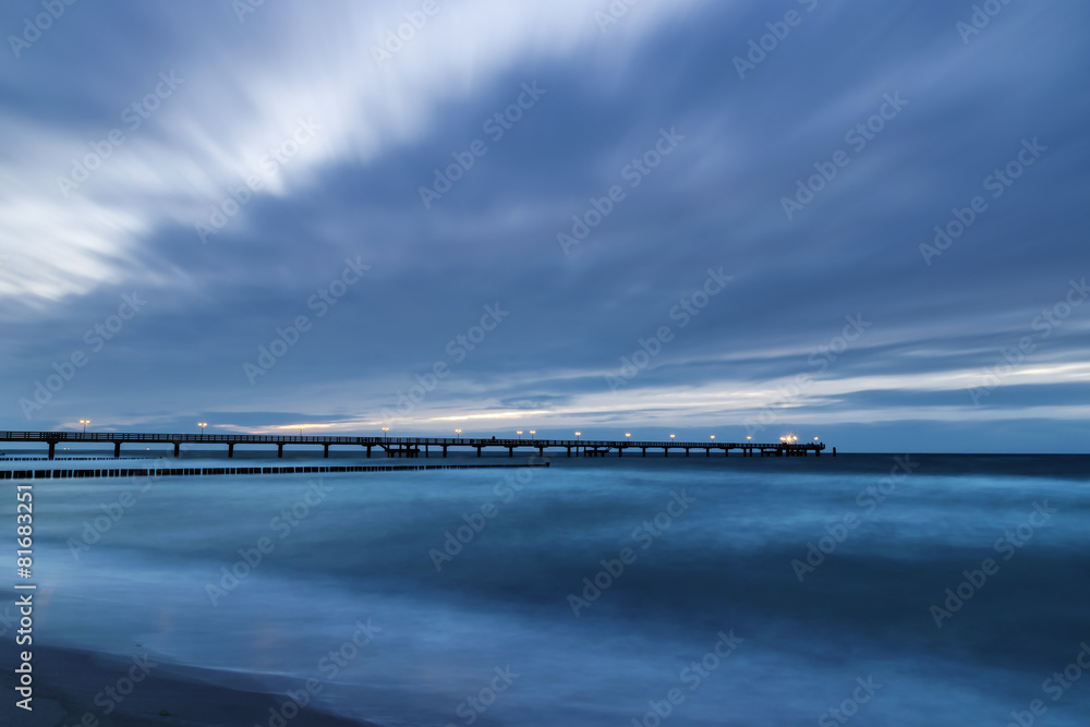 Fototapeta premium Baltic sea after sunset