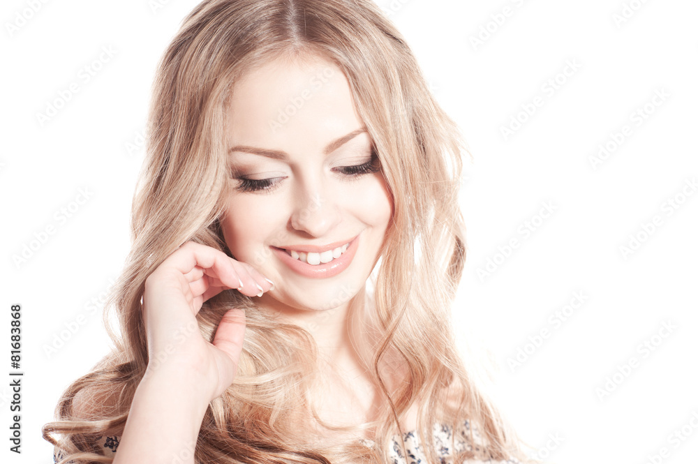Laughing blonde girl Laughing blonde girl