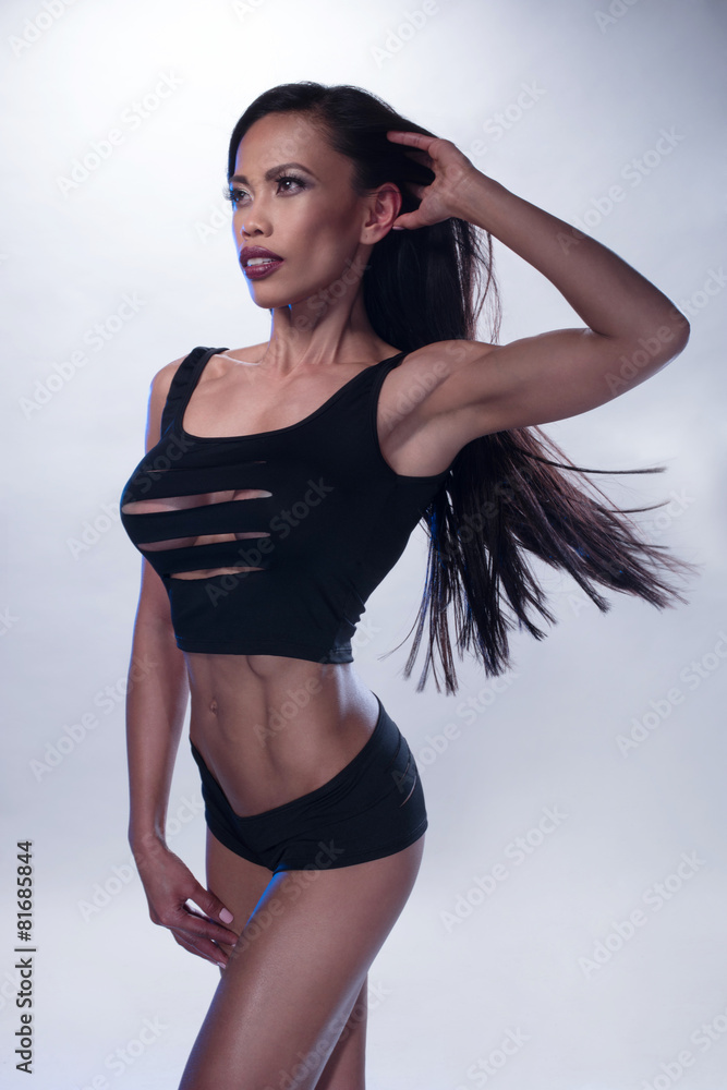 Obraz premium Athletic Woman with long hair