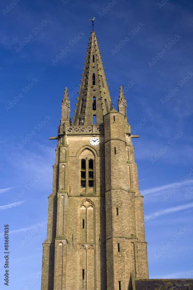 The Spire of Saint Leger Church, Socx, northern France