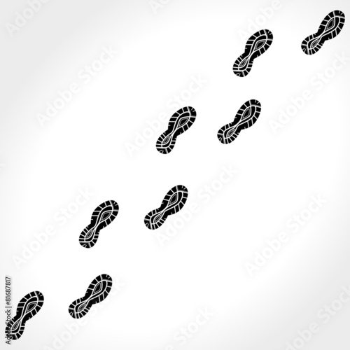 Sport Shoe Trail Prints - illustration