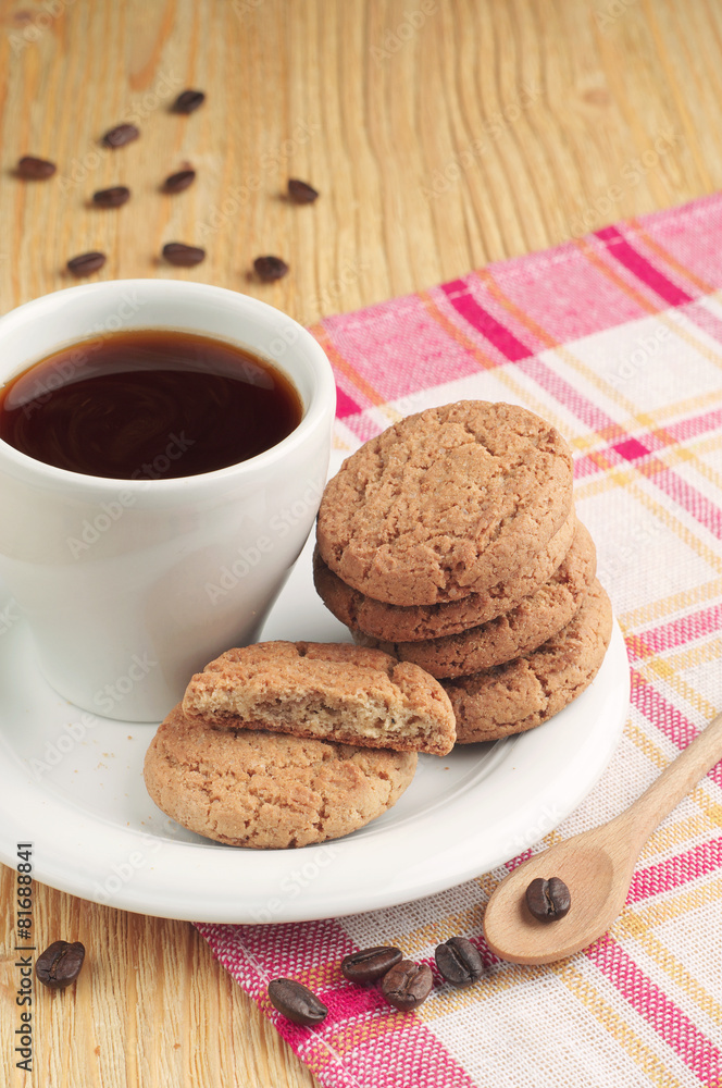 Delicious cookies and coffee Delicious cookies and coffee