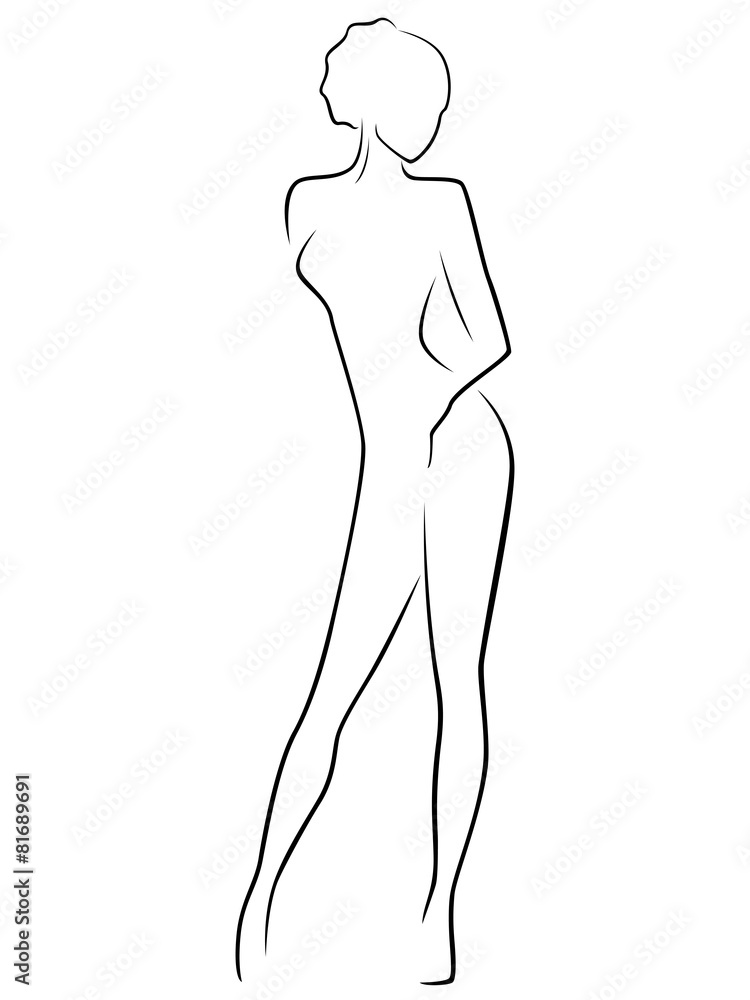 Fototapeta premium Abstract slim female body