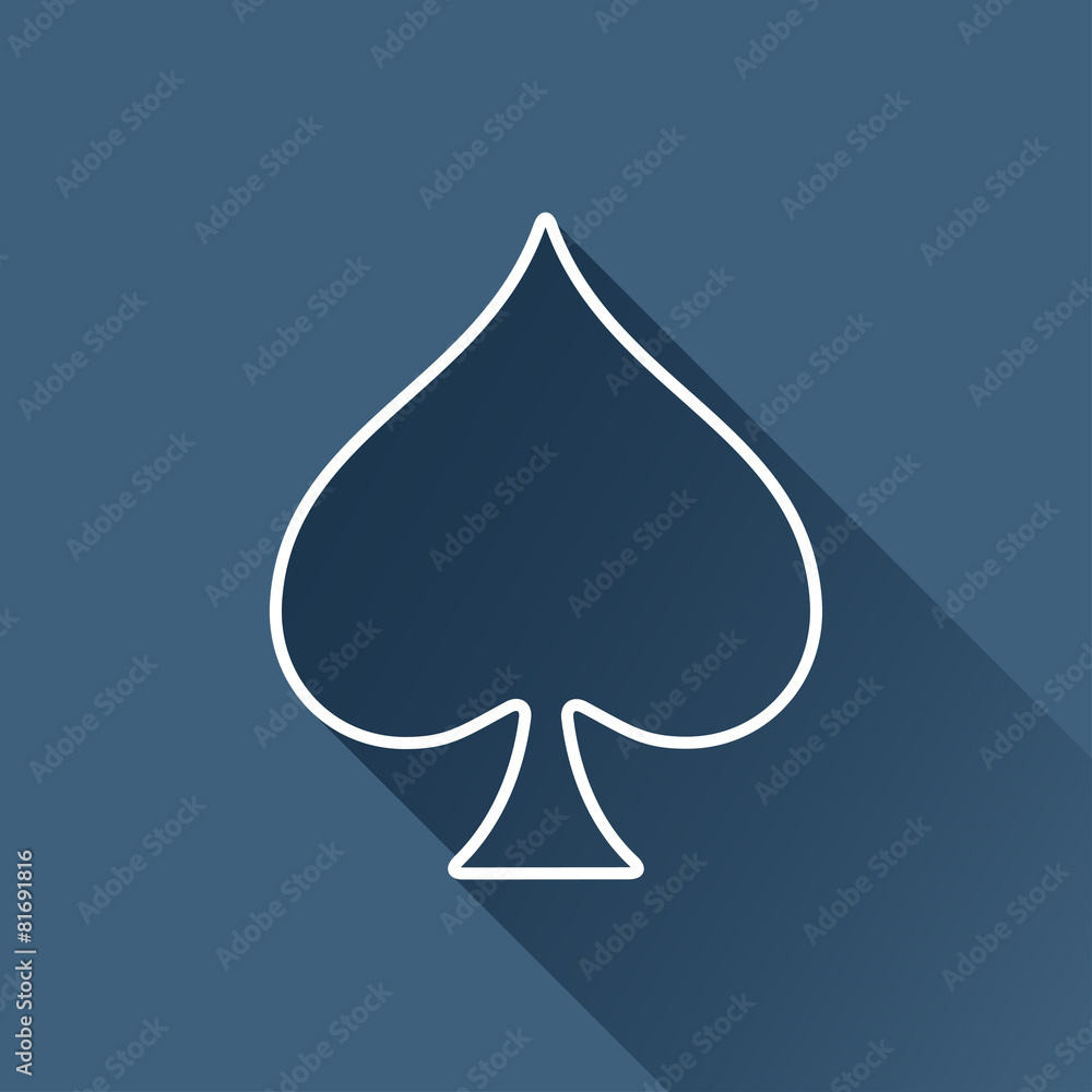Vector flat isolate game spade icon. Eps10 Vector flat isolate game spade icon. Eps10