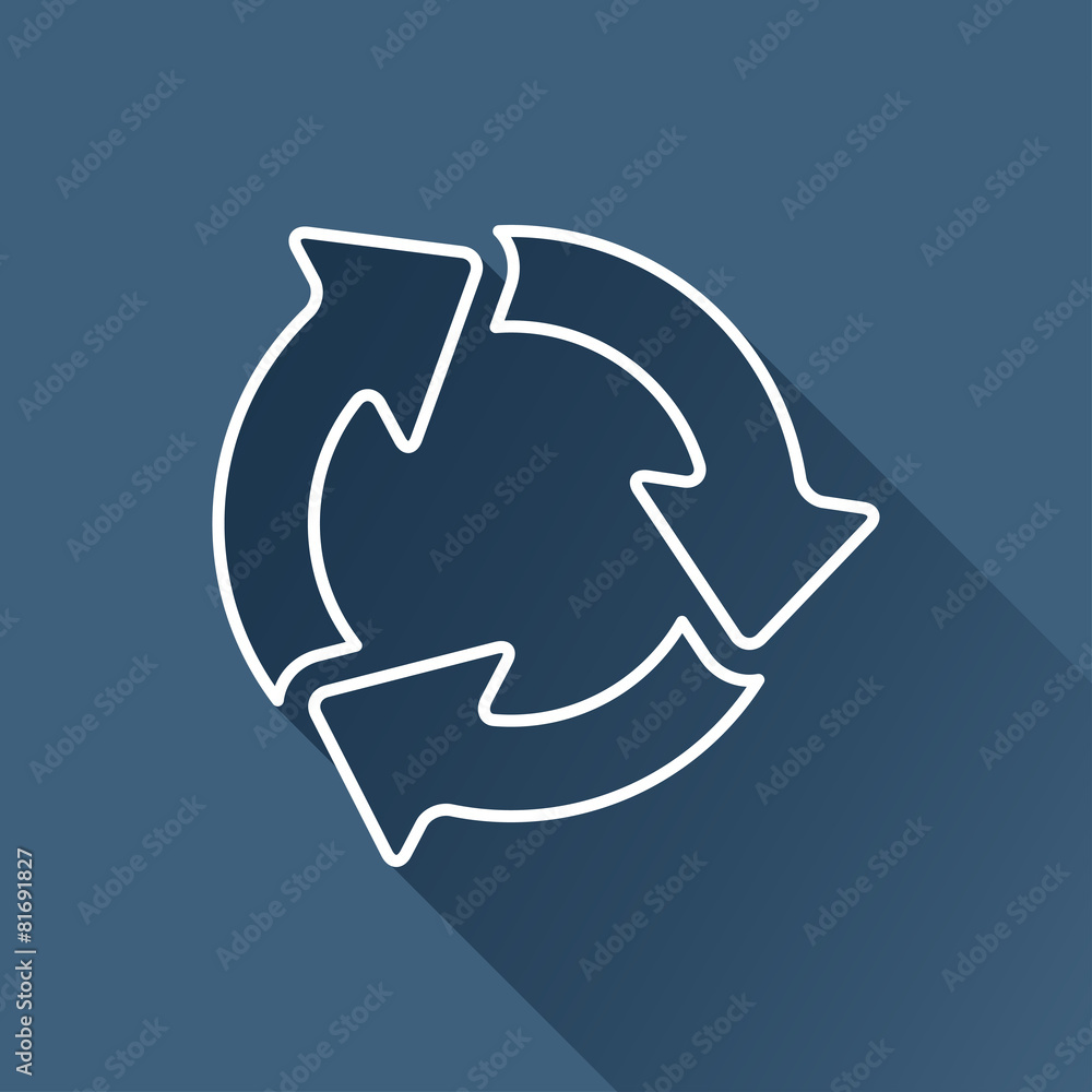 Vector flat three arrows icon isolated outline. Eps10 Vector flat three arrows icon isolated outline. Eps10