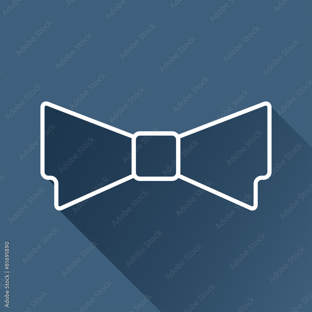 Vector outline flat bow-tie icon isolated . Eps10