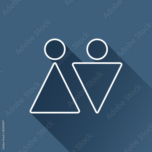 Vector heterosexual couple iflat outline con. Eps10