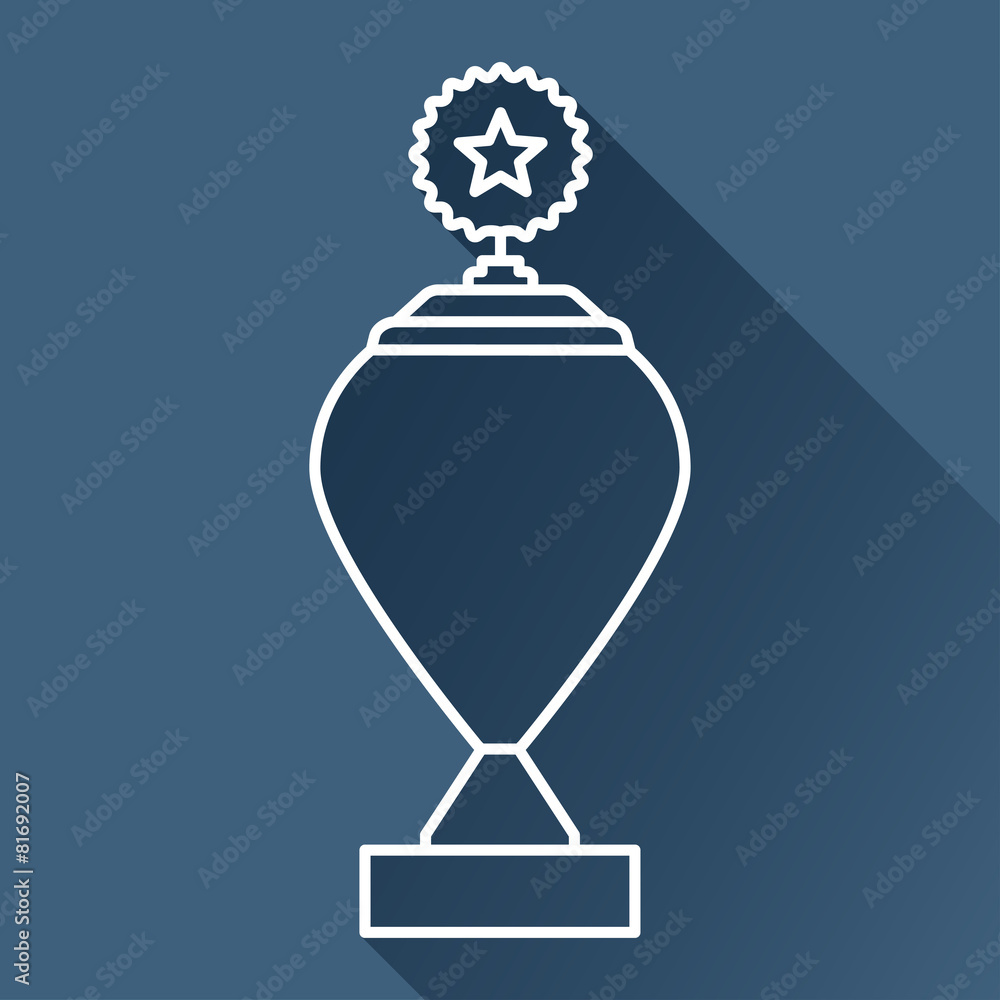 Vector flat white trophy Vector flat white trophy