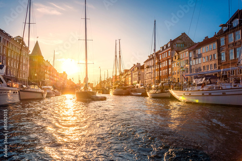 Nyhavn Kopenhagen, Dänemark 