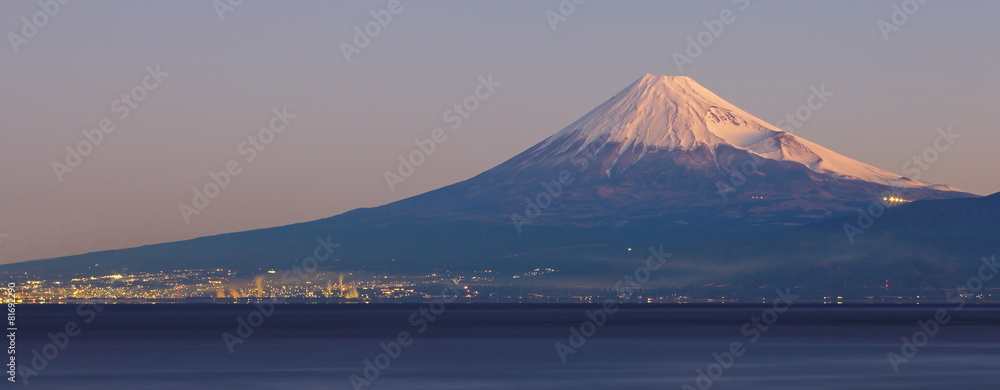Fototapeta premium Mountain Fuji and sea from Izu city Shizuoka