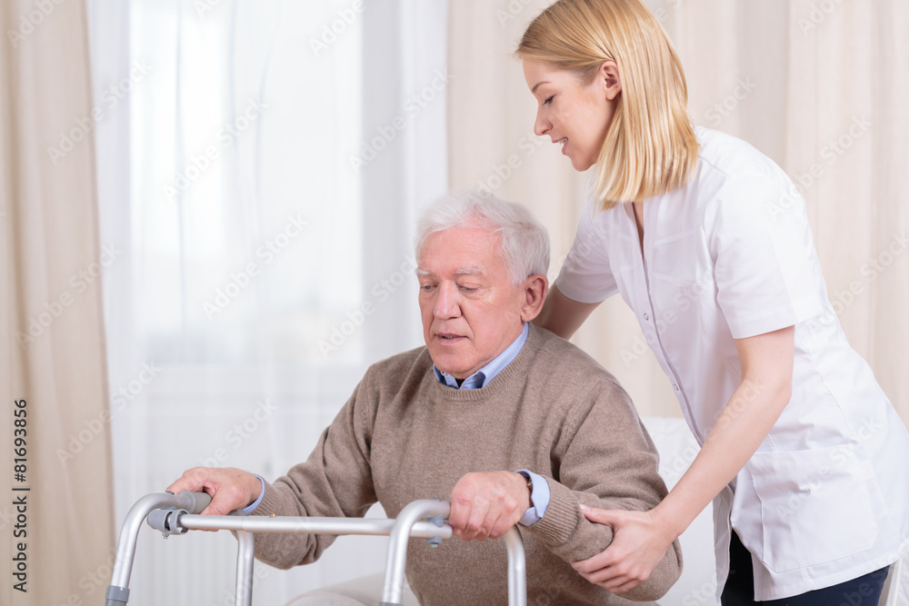 Fototapeta premium Rehabilitation in nursing home