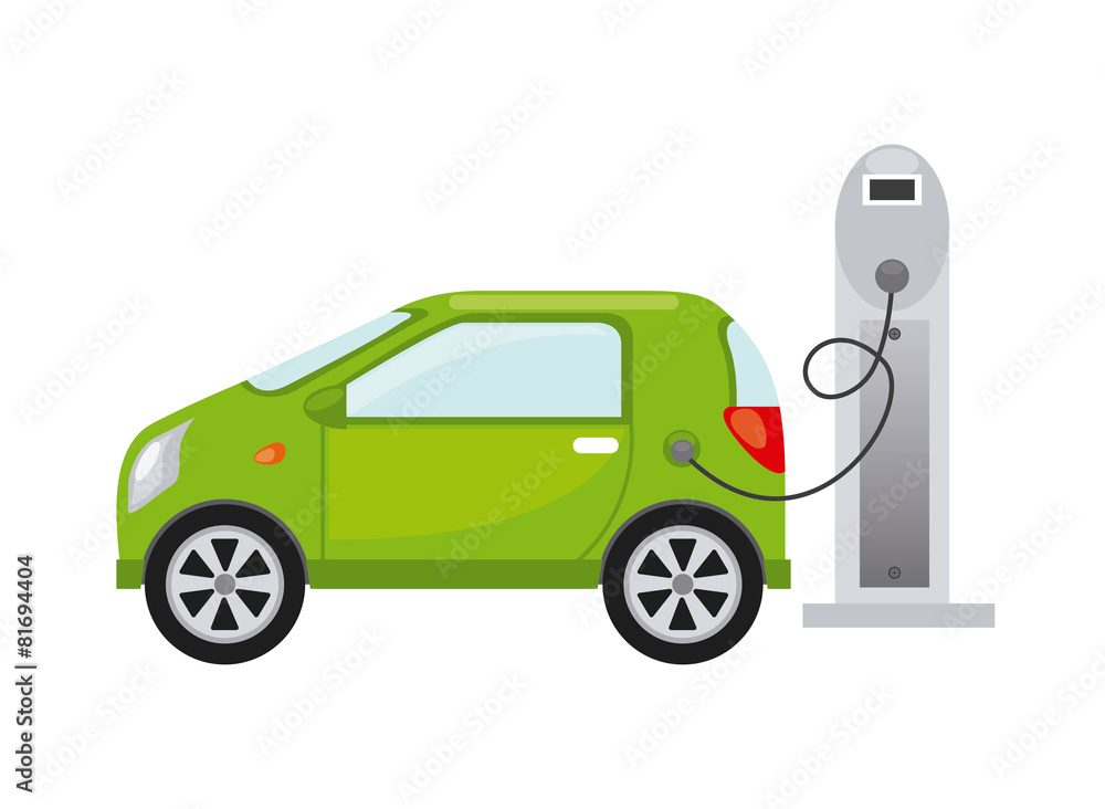 Naklejka premium electric car
