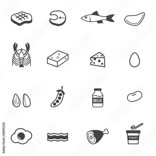 protein food icons