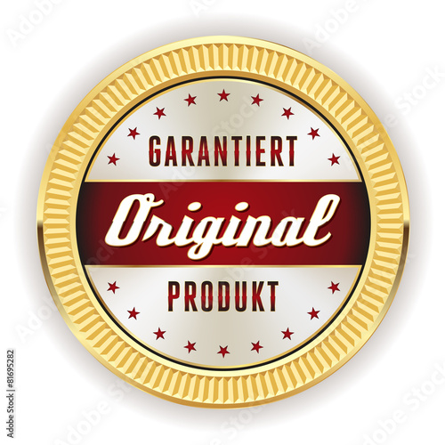 Roter Original Garantiert Siegel Mit Gold Rand