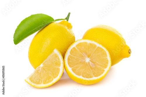 Lemon isolate on white background