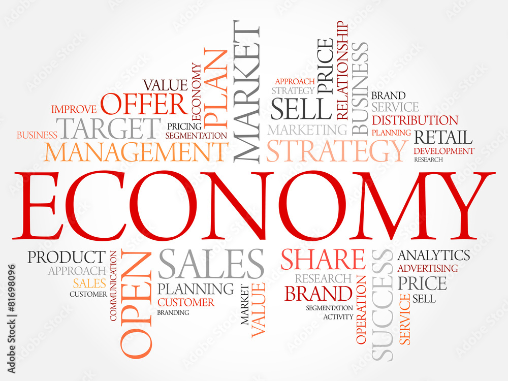 Fototapeta premium ECONOMY word cloud, business concept