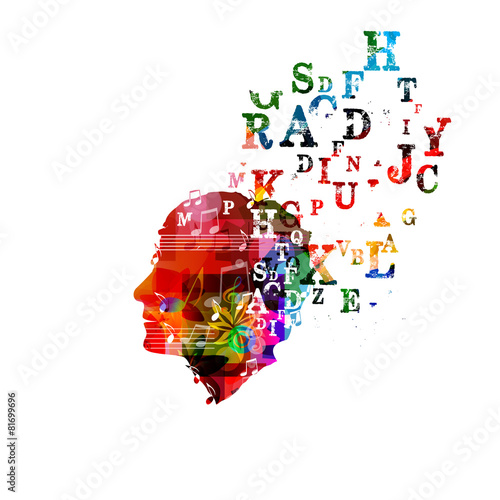 Colorful human head design