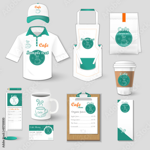 Set of restaurant corporate identity, uniform vector