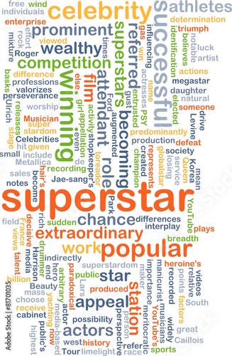 superstar wordcloud concept illustration photo