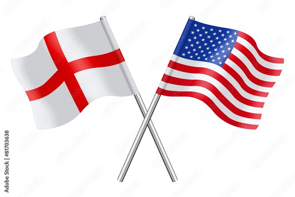 Flags: England and United States of America