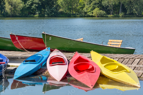 Many boats in a summer day, Maschsee, Hannover, Germany
