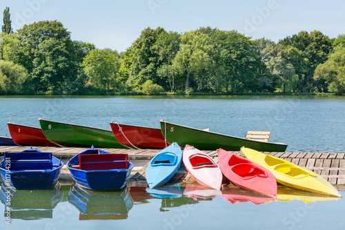 Many boats in a summer day, Maschsee, Hannover, Germany