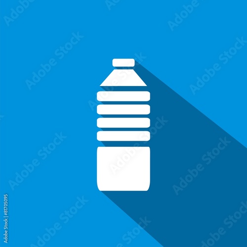 Icono botella de agua sombra