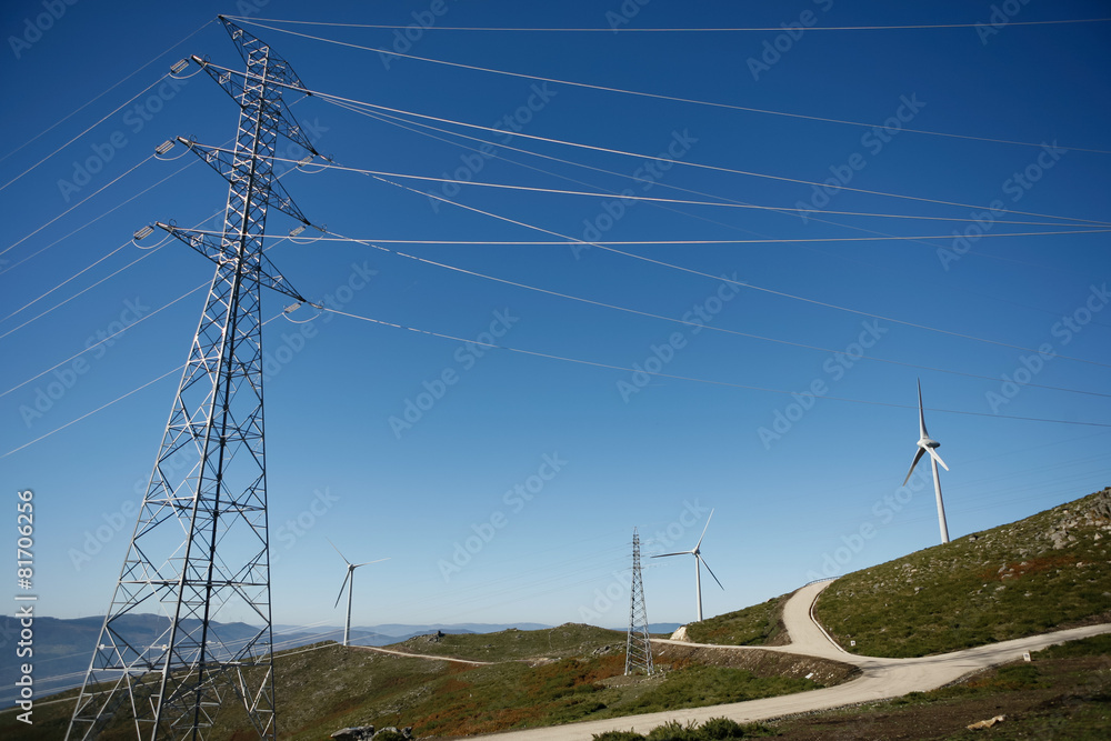 Wind turbines - Stock image