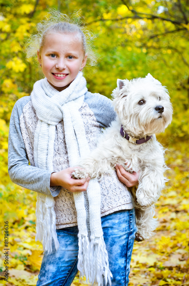 girl with terrier girl with terrier