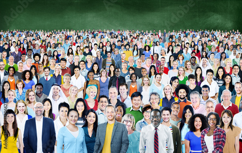 Large Group of Diverse Multiethnic Cheerful Concept