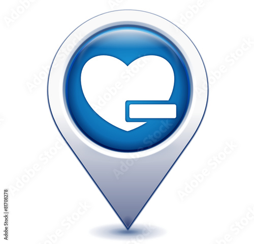 Free Download enlever des favoris sur marqueur géolocalisation bleu - GFXLoad