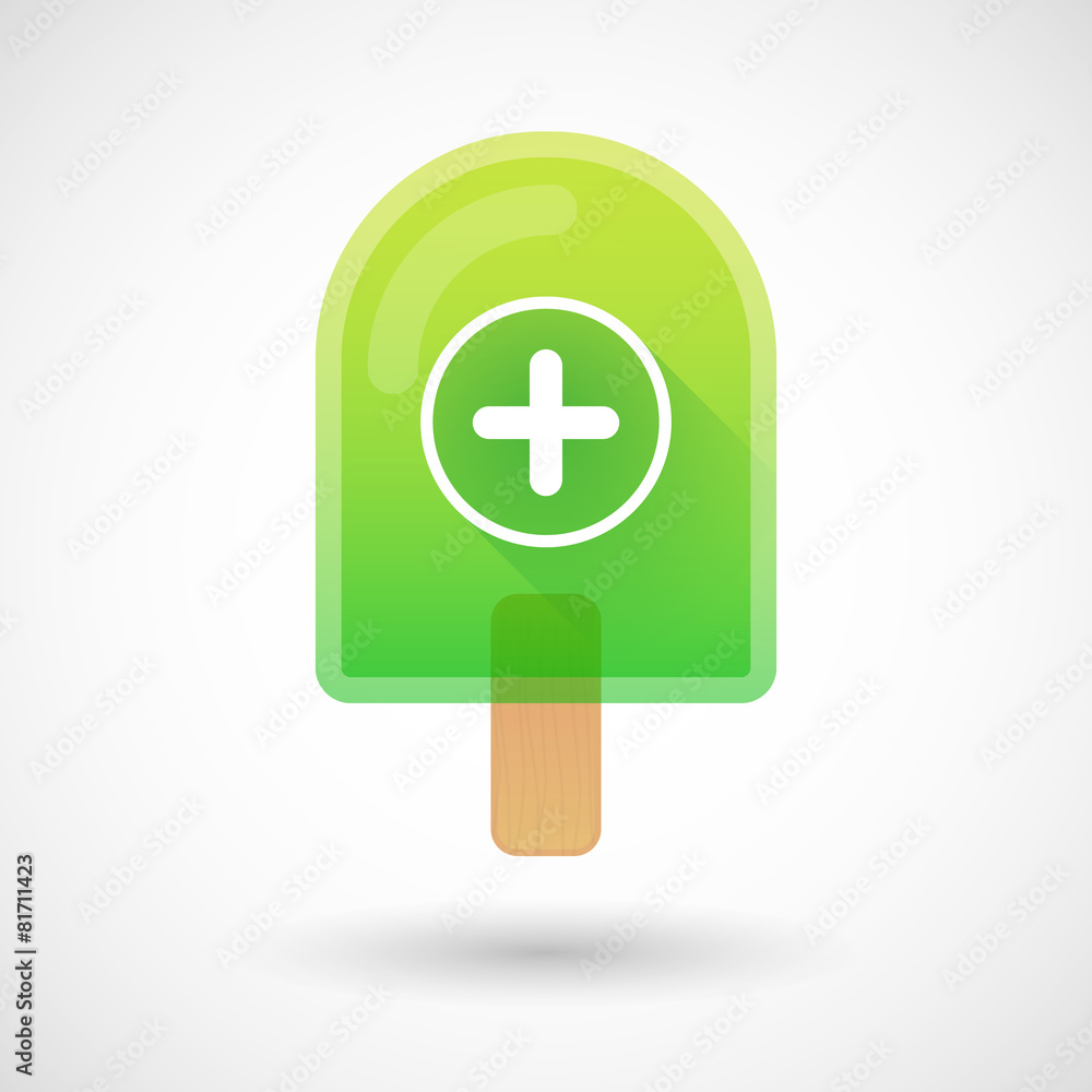 Fototapeta premium Ice cream icon with a sum sign