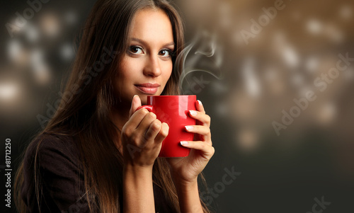 Beautiful young woman with ...